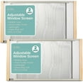 thumbnail image 1 of Home Intuition 2-Pack Adjustable Horizontal Window Screen 21-37 inches Wide, 10 Inch High, Bug and Mosquito Netting, Replacement WindowScreen for Kitchen Windows, RV Camper, Dorm Ventilation, 1 of 7
