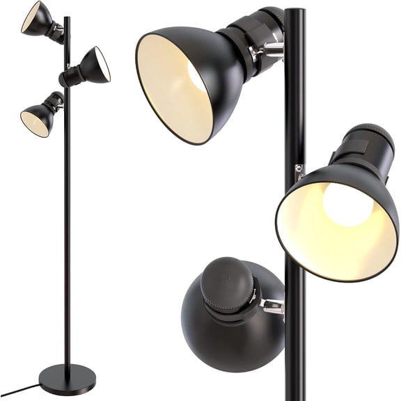 Home Intuition 3 Light Floor Lamp Modern Tree Standing Lamp for Living Room, Bedroom & Office, Adjustable 60W Spotlight, Rotating Swivel Reading Light