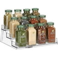 thumbnail image 1 of Home Intuition 3-Tier Clear Spice Rack Glass Spice-Jar Organizer for Cabinet Kitchen Pantry Shelf-Organizer, 1 of 7