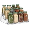 thumbnail interactive-video image 1 of Home Intuition 3-Tier Spice Rack Step Shelf Cabinet Organizer, Clear (2), 1 of 6