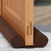 Under Door Draft Stopper for Bottom of Doors 24” - 36” Weather Stripping Gap Stoppers Door Draft Guard Seal Sweep Adjustable, Brown