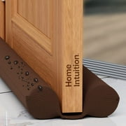 Home Intuition 36 inch Twin Door Draft Stopper for Bottom of Doors Weather Stripping, Brown