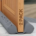 thumbnail image 1 of 2 Pack Under Door Draft Stopper for Bottom of Doors 24” - 36” Weather Stripping Gap Stoppers Door Draft Guard Seal Sweep Adjustable, Grey, 1 of 7