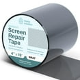 thumbnail image 1 of Home Intuition 4 inch Fiberglass Window Screen Repair Tape Patch for Ripped Screen Doors and Windows, Gray, 1 of 7