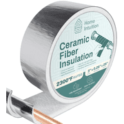 Home Intuition Ceramic Outdoor Water Pipe Insulation Wrap 3"×25' Roll - Pipe Wrap Insulation Tape for Water Pipes - Heated Pipe Wrap Exterior - Ceramic Heat Tape for Water Pipes Fire Rated 2300