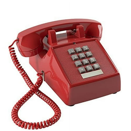Home Intuition Classic Corded Phone for Hearing Impaired Telephone for Seniors with Extra Loud Ringer, Red