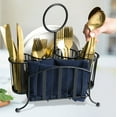 thumbnail interactive-video image 1 of Home Intuition Utensil Caddy Catch All Silverware Holder for Plates, Knives, Forks, Spoons Napkins Table Serving BBQ, Hosting Indoor Outdoor, 1 of 7