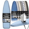 thumbnail image 1 of Home Intuition Extra Thick Ironing Board Cover and Pad Iron Scorch Resistant with Hook and Loop Secure Fastener and Elastic Edge,15x54, Standard Size Coated Thick Padding, Light Blue, 1 of 8
