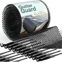 Home Intuition Gutter Guard Plastic Mesh Guards 6" Wide 20' Long (Single)