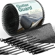 Home Intuition Gutter Guard Plastic Mesh Guards 6 Wide 20 Long Single
