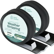 Home Intuition Sliding Door Gap Filler & Window Draft Stopper - 33 Weatherstripping Self Adhesive Foam Seal Strip - Door Weather Stripping Door Seal & Window Seal Strip - Door Air Blocker Black