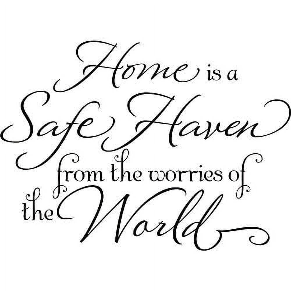Home Is A Safe Haven Wall Art Decal Quote Words Lettering Home Decor