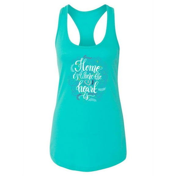 Home Is Lettering Style Tank Women -Image by Shutterstock, Female Medium