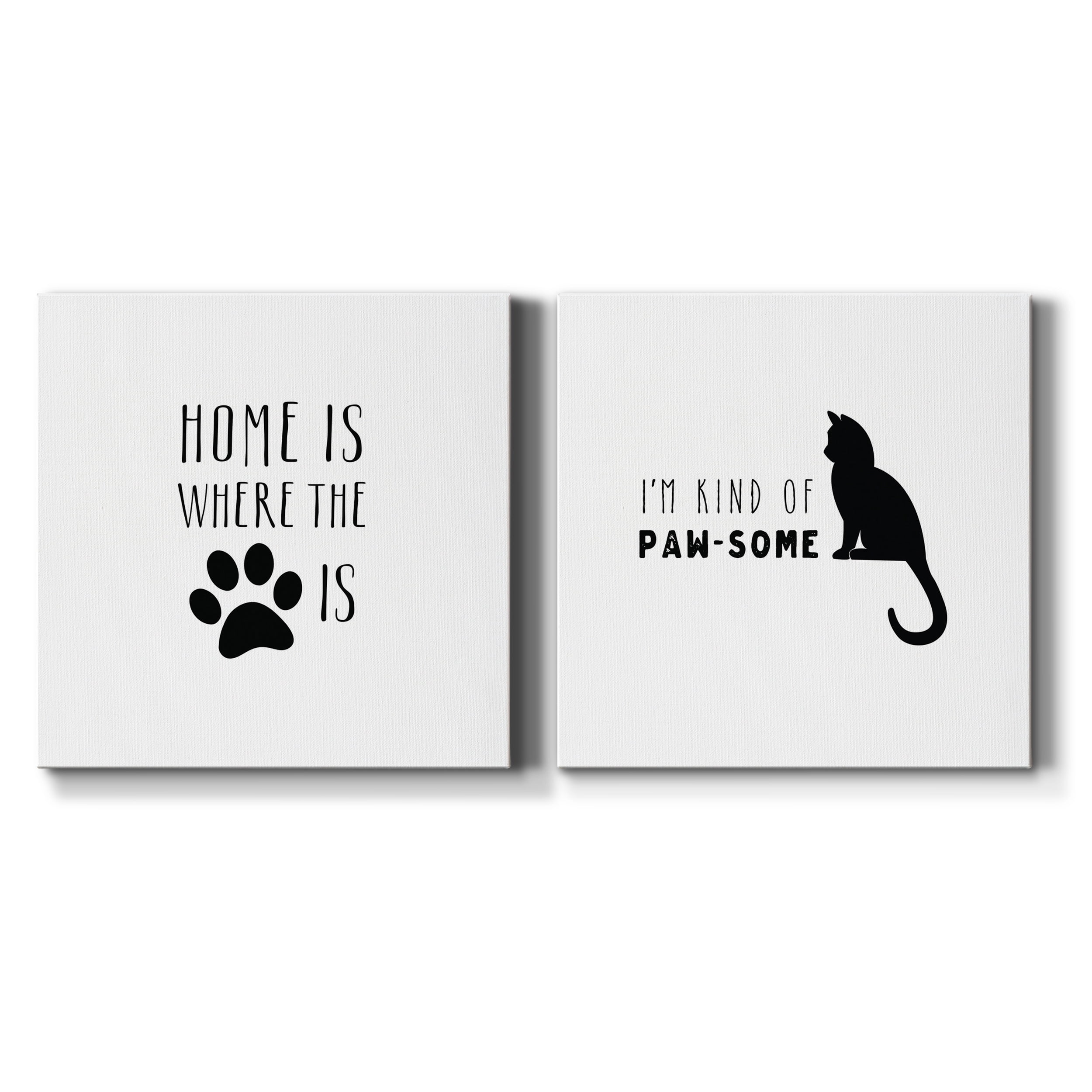 Home Is - Premium Gallery Wrapped Canvas - Ready to Hang Set of 2 - 40 x 40 Each