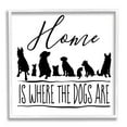 thumbnail image 1 of Home Is Where Dogs Are Phrase Animals & Insects Graphic Art White Framed Art Print Wall Art, 1 of 7
