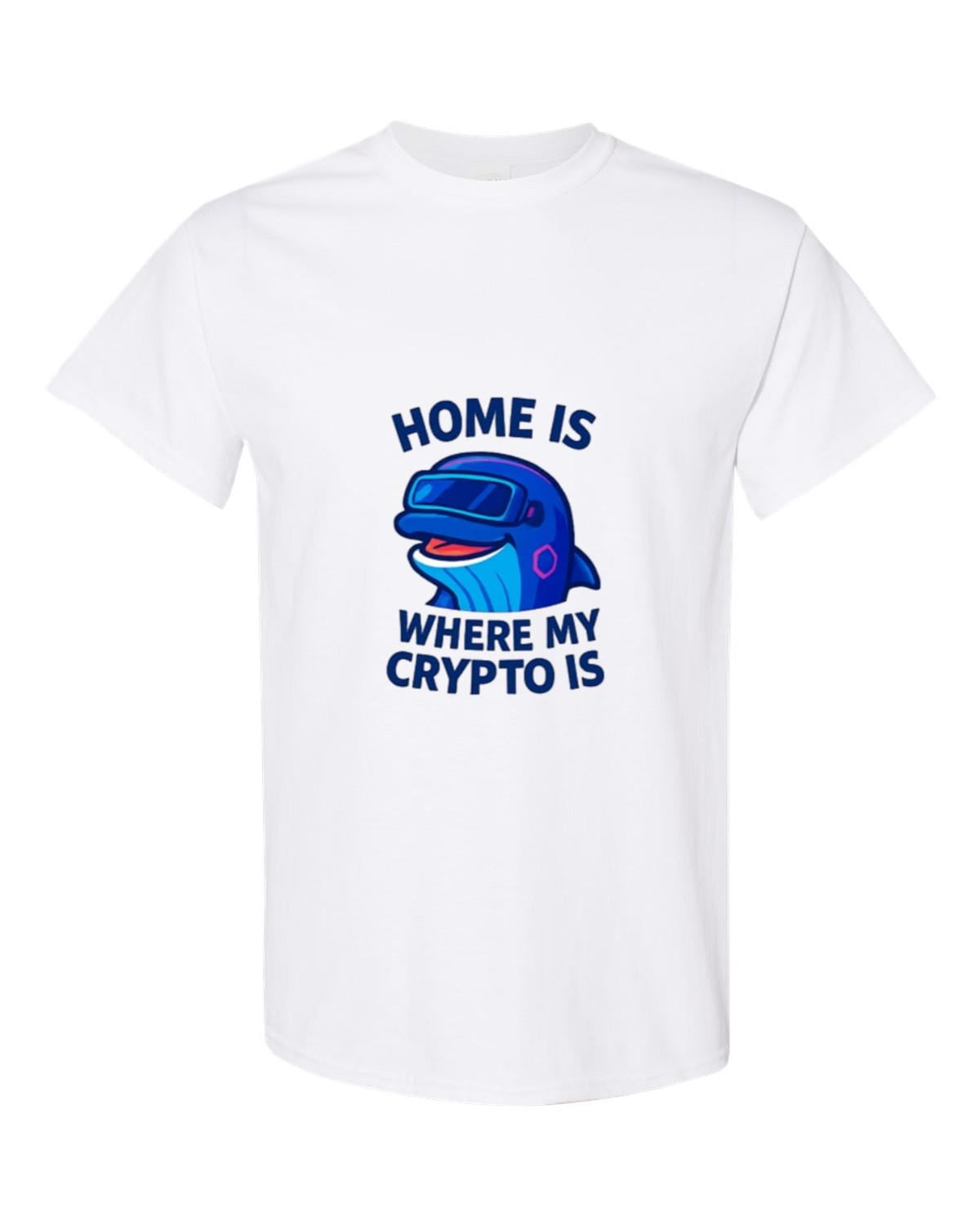 Home Is Where My Crypto Is Bitcoin Ethereum Blockchain Investor Finance  T-Shirt, for men & women, up to size 5XL - Walmart.com