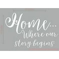 thumbnail image 1 of Home Is Where Our Story Begins Wall Stickers Vinyl Lettering Decals Room Décor, 23x16-Inch White, 1 of 5