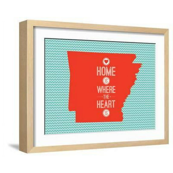 Home Is Where The Heart Is Arkansas, Framed Art Print Wall Art Sold by Art.Com