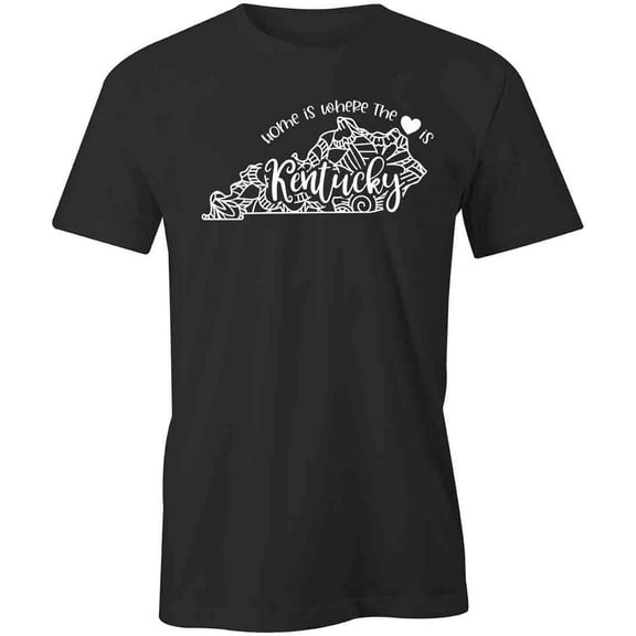 Home Is Where The Heart Is - Kentucky T-Shirt | White Tee Gift