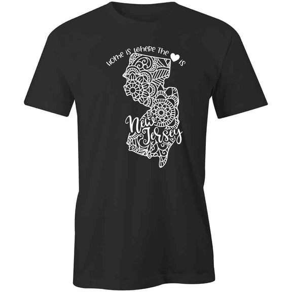 Home Is Where The Heart Is - New Jersey T-Shirt | White Tee Gift