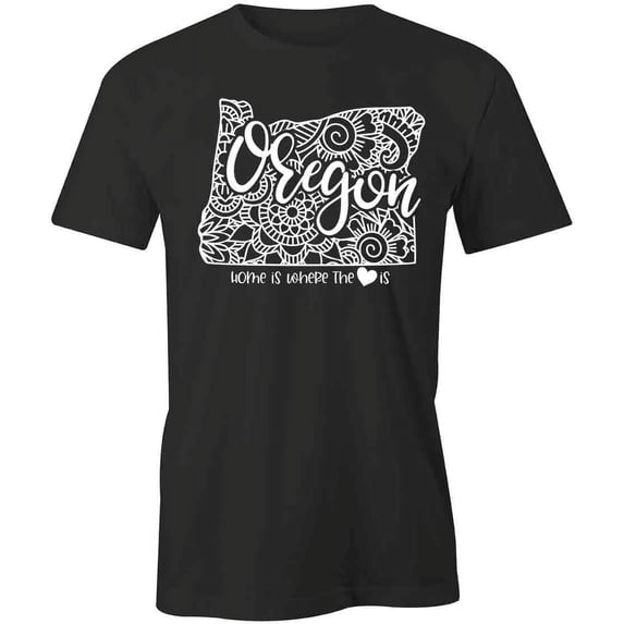 Home Is Where The Heart Is - Oregon T-Shirt | White Tee Gift