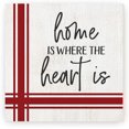 thumbnail image 1 of Home Is Where The Heart Is Rustic Wood Sign 12x12 (Unframed), 1 of 1