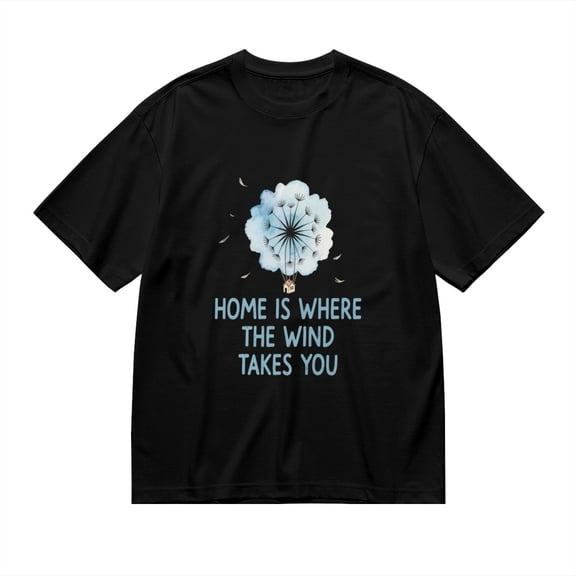 Home Is Where The Wind Takes You, House Print, T Shirt for Men, Vintage Graphic Tees Men, 23806867,S