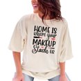 thumbnail image 1 of Home Is Where Your Makeup Stash Is, Ivory Comfort Colors T-Shirt, 2XL, 1 of 1