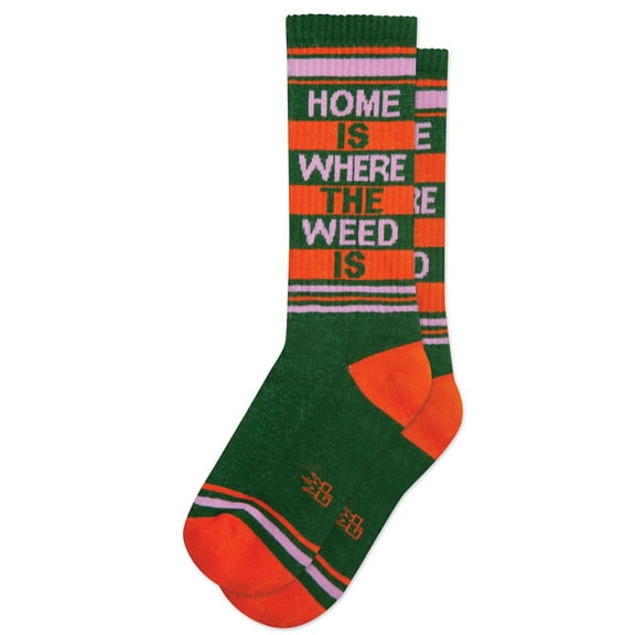 Home Is Where the Weed Is, Novelty Gift Socks for Men and Women, Unisex Crew Socks (Made in the USA)