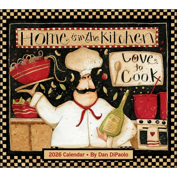 Home Is in the Kitchen 2026 Deluxe Wall Calendar, (Paperback)