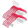 thumbnail image 1 of Home-It Non Slip Velvet Clothing Hangers, 10 Pack, Pink, 1 of 7