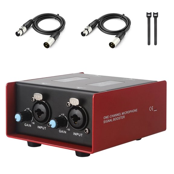Karaoke Livestream Preamp Box suited to Dynamic Microphone Use, Metal Vocal Helper with Front Control Knob