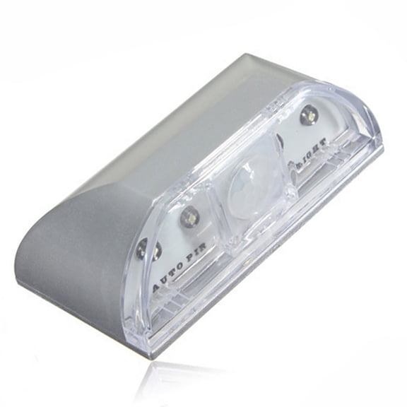 Home Keyhole Infrared PIR Wireless Auto Sensor Motion Detector LED Light lamp for Kitchen Hallway Stairway Silver