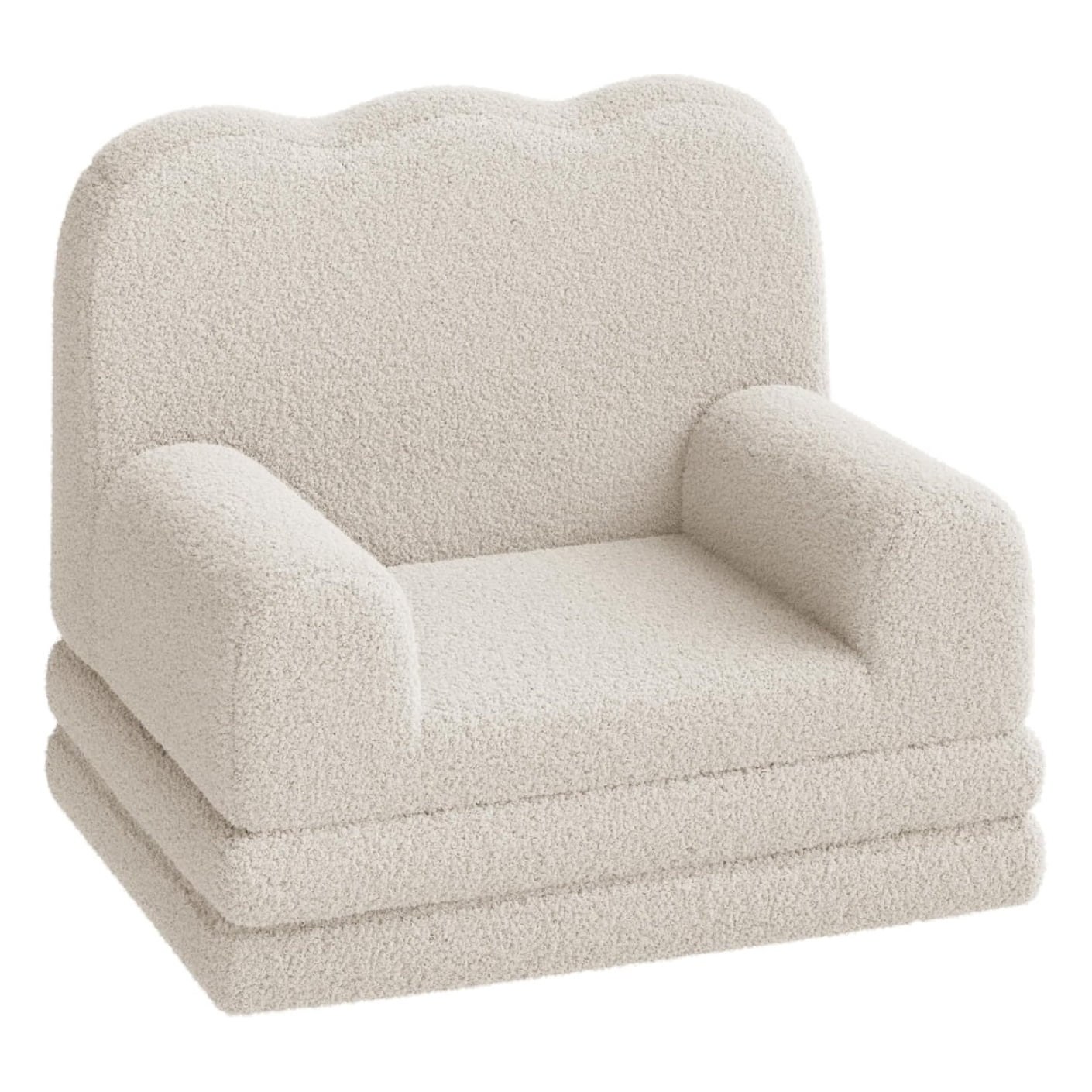 Home Kids Couch, 2-in-1 Convertible Toddler Sofa Chair, Soft Fold Out Couch Lounger for Kids, Comfy Children's Sofa Bed for Playroom