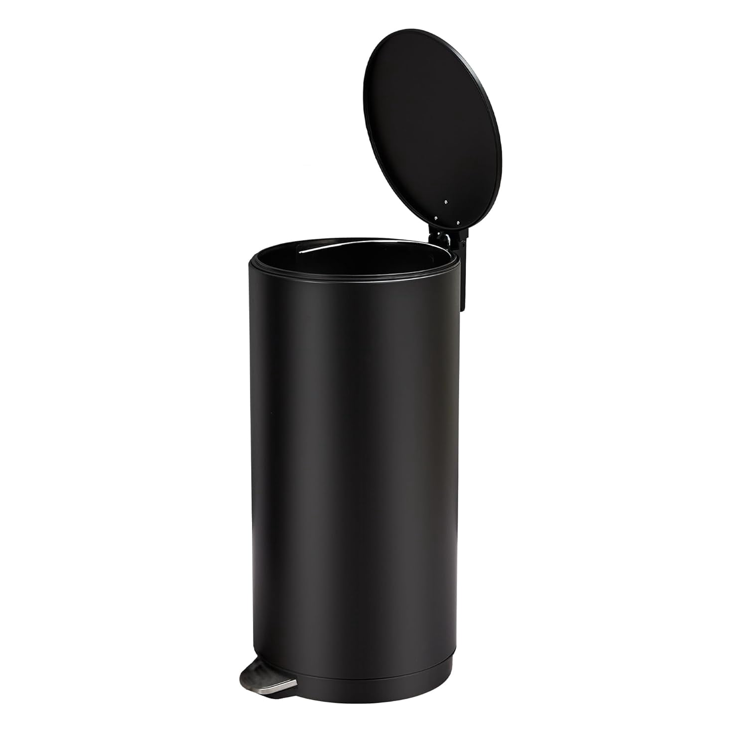 Home Kitchen 8 Gallon (30L) Step Trash Can, Round Bathroom Garbage Can with Lid and Foot Pedal, Kitchen Garbage Bin with Removable Inner Bucket for Home Bedroom Office