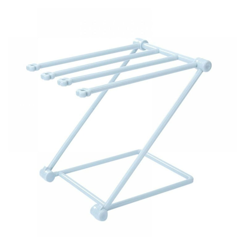 Home Kitchen Countertop Dishcloth Drying Rack 4 Arms Folding Dishcloth Holder Hand Towel Stand Rack