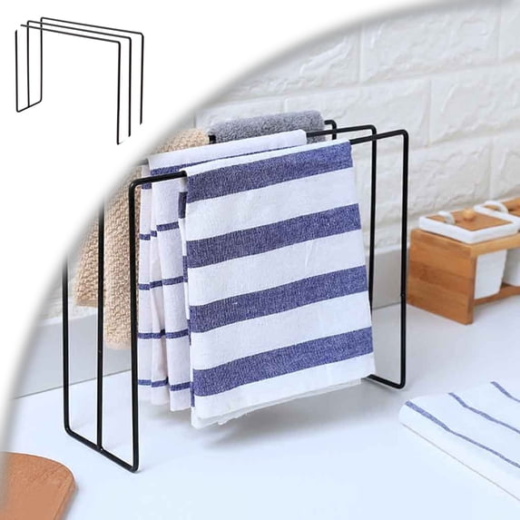 Home Kitchen Countertop Dishcloth Drying Rack, Kitchen Sink Rack Tray, Standing Dishcloth Towel Holder, Dishcloth Storage Rack, Dishcloth Rack for Dish Cloth, Rag, Hand Towel