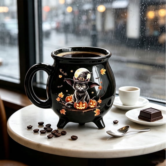 Home Kitchen Drinkware, 12oz Witch Cauldron Mug The Ultimate Halloween Brew Cup, for Coffee Tea, Home Kitchen, Party Gift Room Decor