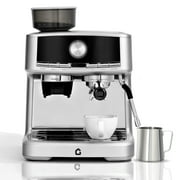 Home Kitchen Office 20 Bar Pressure Stainless Steel Espresso Machine with Grinder, 2.8L Removable Water Tank, Milk Frother Steam Wand for Latte/Cappuccino - Adjustable Shot Volume