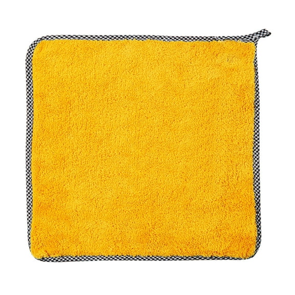 Home and Kitchen Products Kezqiaxn Household Kitchen Dishwashing Cloth Thick Super Absorbent Hand Towel No Lint No Oil Rag Tablecloth Housework Cleaning Cloth with Lanyard Yellow
