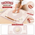 thumbnail image 1 of Home & Kitchen, Silicone Baking Mats, Large 24X18 Inch Dough Mat for Kneading, Transparent Red Thick 3-Layer Silicone Baking Sheet, Non-Slip Countertop Pastry Mat, Heat Resistant, 1 of 8