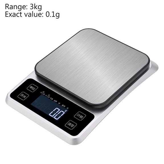 Home Kitchen Slim Electronic Digital Scale Stainless Steel Weight Weighing Balance Gadget Durable Metal Platform Cooking