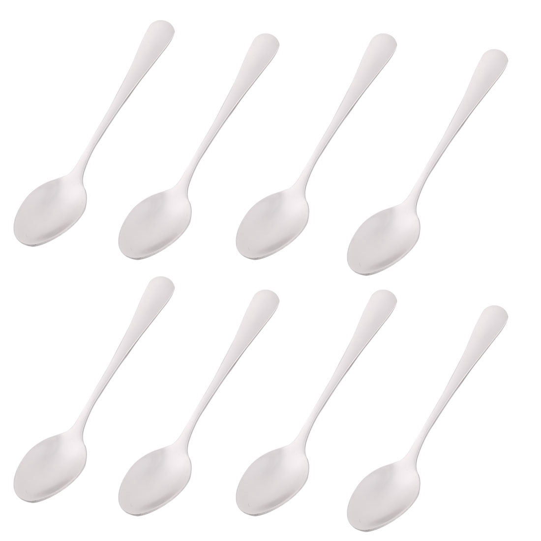 Home Kitchen Stainless Steel Coffee Tea Spoon Silver Tone 12cm 8pcs