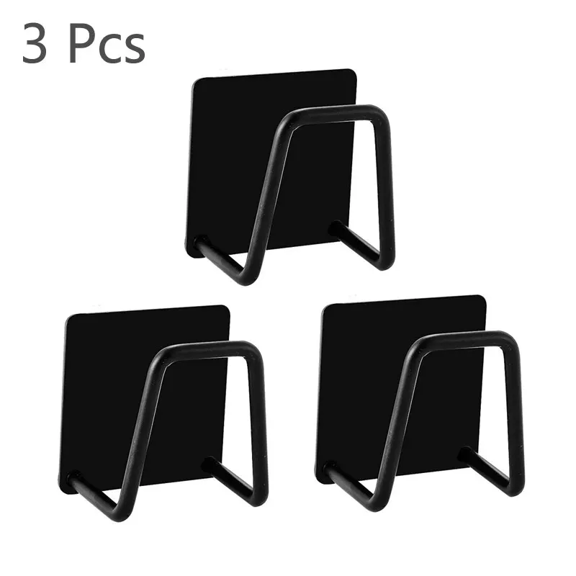 Home Kitchen Stainless Steel Sink Sponges Holder Self Adhesive Drain Drying Rack Kitchen Wall Hook Accessories Storage Organizer