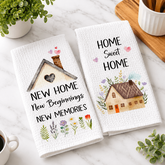 Home Kitchen Towels - House Warming Gifts Decorative Waffle Dish ...