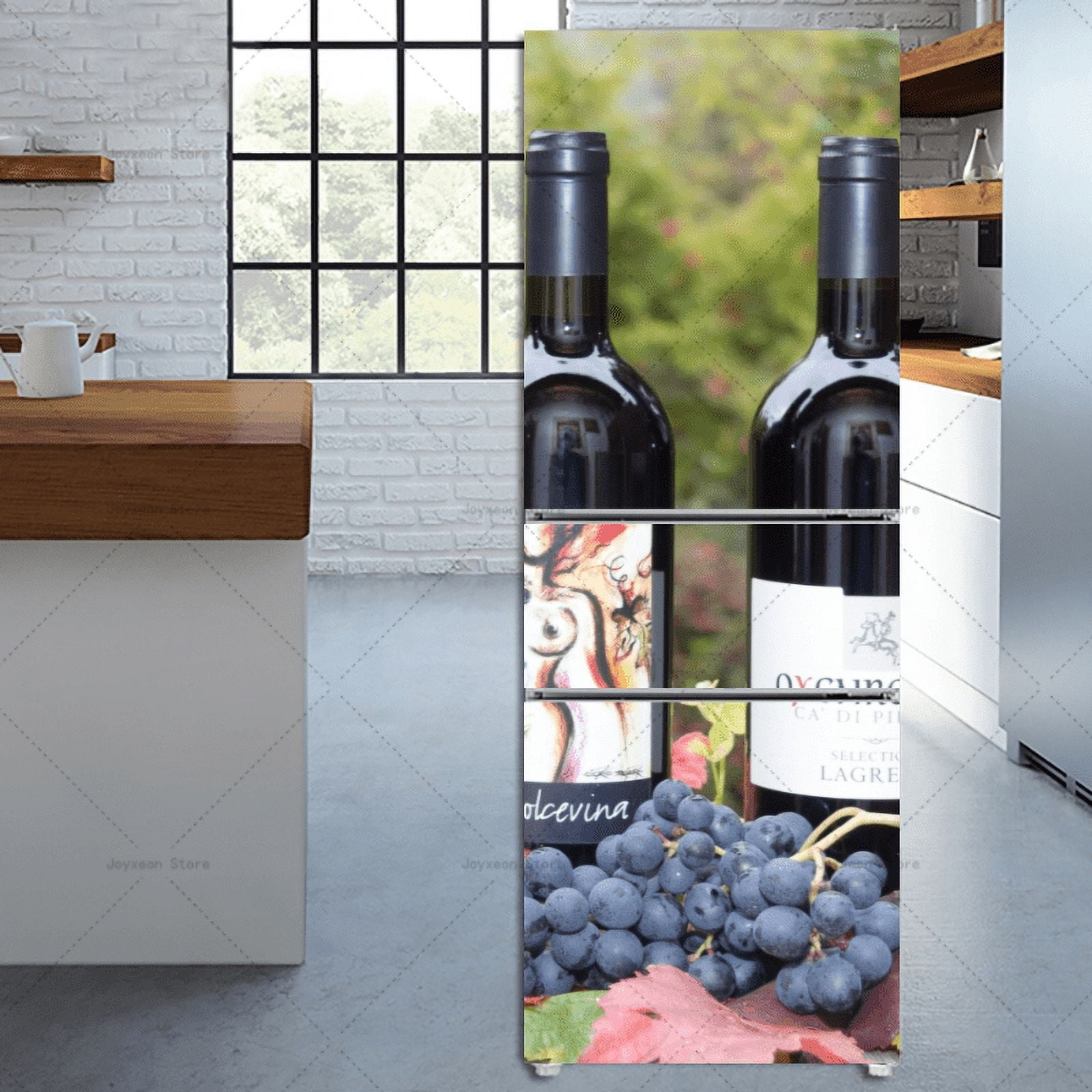 Home Kitchen Wine Glass Refrigerator Sticker Removable Waterproof