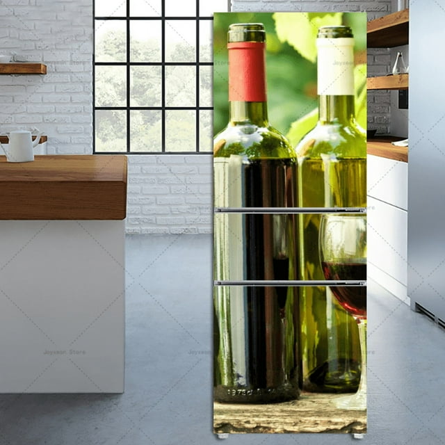 Home Kitchen Wine Glass Refrigerator Sticker Removable Waterproof