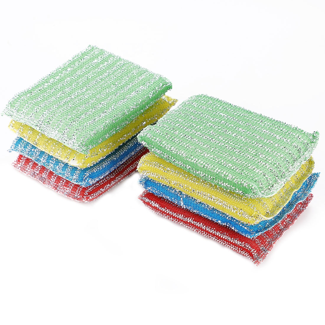 Four multi-coloured kitchen sponges for ware washing, Stock image
