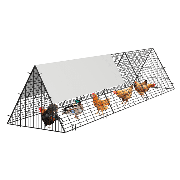 Home Large Chicken Tunnel for Outside, Chicken Run with Waterproof & Anti-UV Cover for Yard Farm, Outdoor Predator Protection Poultry House for Hens, Ducks, Rabbits