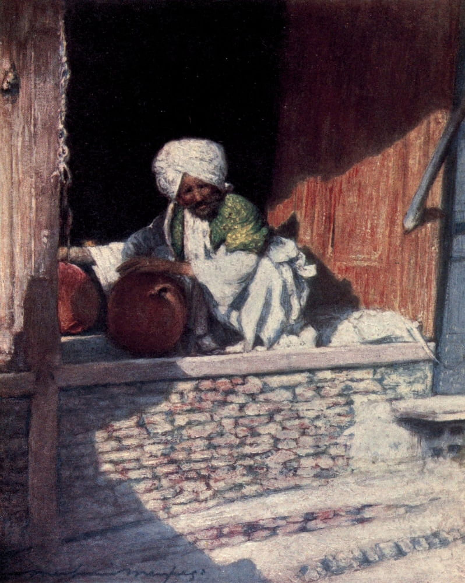Home Life in India 1917 A Potter Canvas Art - Mortimer Menpes (18 x 24)